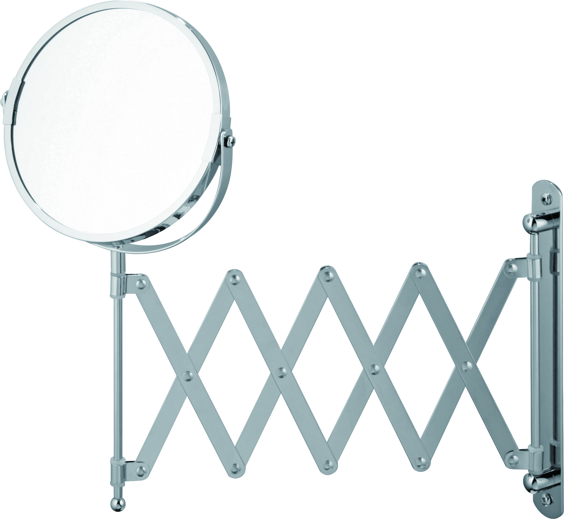 Miroir grossissant x2 chrome Ø15cm